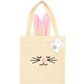 EASTER BUNNY HESSIAN TOTE BAG PINK 1PC