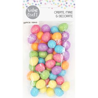 EASTER MINI GLITTER EGGS 50PCS