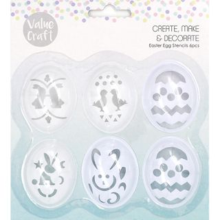 EASTER EGG STENCILS 6PCS