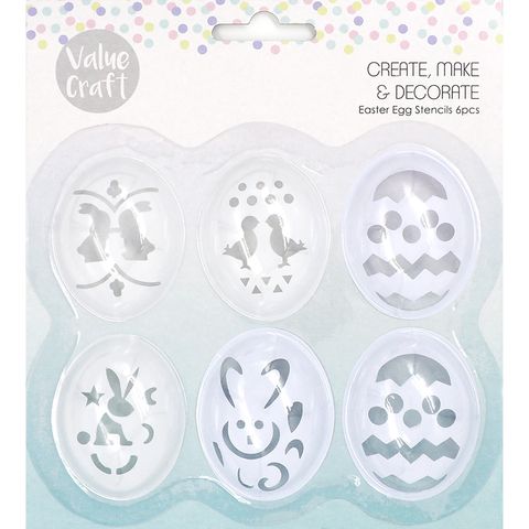 EASTER EGG STENCILS 6PCS