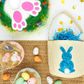 EASTER BASKET GLITTER BUNNY BLUE 1PC