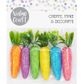 EASTER GLITTER COLOURED CARROTS 6PCS