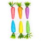 EASTER GLITTER COLOURED CARROTS 6PCS