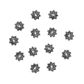 Bead Caps 8mm Star Flower Silver 20Pcs