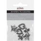Charm 2X Hearts B'Fly D'Fly Silver 6Pcs