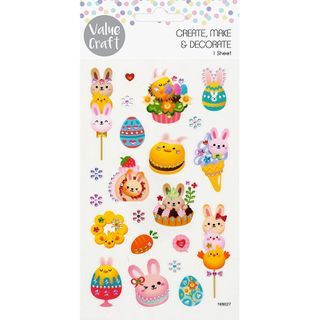 EASTER CRYSTAL STICKERS BUNNY CANDY 1SH