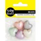 BEAD PEARLESCENT CHUNKY HEARTS 5PCS