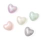 BEAD PEARLESCENT CHUNKY HEARTS 5PCS