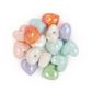 BEAD PEARLESCENT GEO HEART MULTI 15PCS