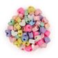 BEAD PLASTIC HEARTS MULTI AB 30G