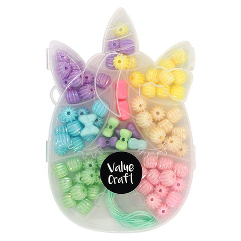 BEAD KIT UNICORN BOX ASSORTED 80PCS