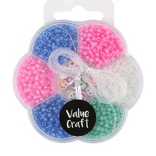 BEAD KIT SEED BEADS PASTEL AB 1015PCS