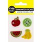 DIAMANTE FELT PATCHES FRUIT 4PCS