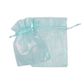 ORGANZA BAG 17x12CM IRIDESCENT BLUE 3PC