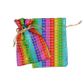 JUTE BAG 18x13CM MULTI DISCO 2PCS