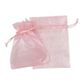 ORGANZA BAG 17x12CM IRIDESCENT PINK 3PC