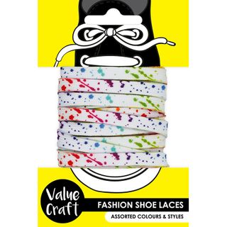 SHOE LACE FASHION PAINT SPLATTER 1 PAIR