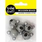 BEAD WOODEN KOALA HEADS 5PCS