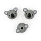 BEAD WOODEN KOALA HEADS 5PCS