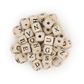 BEAD WOODEN 9MM ALPHABET 20G