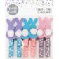 EASTER POM POM BUNNY PEGS 6PCS