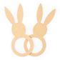 EASTER WOODEN BUNNY RINGS 6PCS