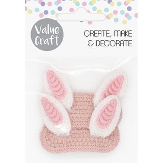 EASTER KNITTED BUNNY HAIRCLIPS 2PCS