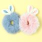 EASTER FLUFFY BUNNY SCRUNCHIES 2PC