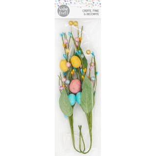 EASTER EGG AND PEARL BRANCH PASTEL 2PCS