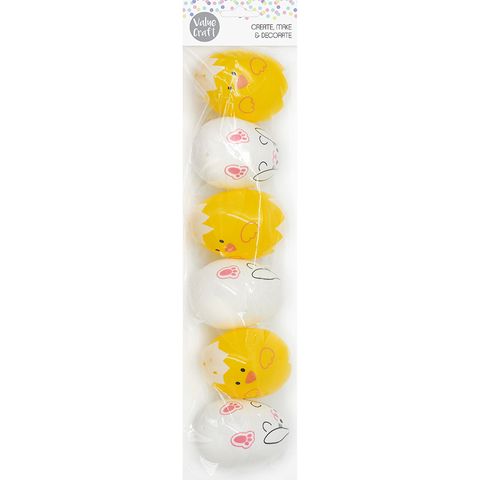 EASTER FILLABLE EGGS CHICK BUNNY 6PCS