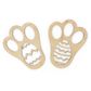 EASTER LARGE WOODEN BUNNY FEET 2PCS