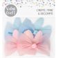 EASTER BUNNY EAR BOWS PINK BLUE 4PCS