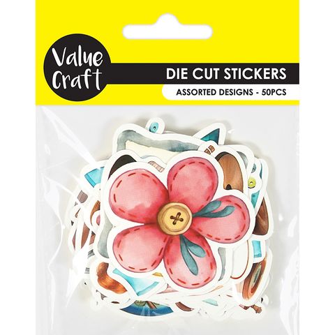 STICKER DIE CUT SEWING MIX 50PC