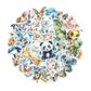 STICKERS DIE CUT CUTE ANIMALS MIX 50PC