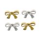 PLASTIC METALLIC BOW EMBELLISHMENTS 4PC