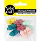 CLAY PUFFY BOW EMBELLISHMENTS MULTI 6PC