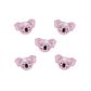 RESIN FLAT BACK KOALA EMBELLISHMENTS 6PC