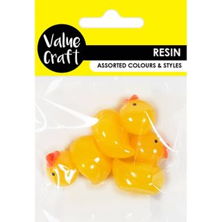 RESIN LARGE DUCK EMBELLISHMENTS 3PC