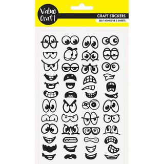 STICKERS EXPRESSIONS BLACK WHITE 2SH