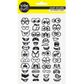 STICKERS EXPRESSIONS BLACK WHITE 2SH