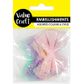 ORGANZA GLITTER BOWS EMB PASTEL 4PC