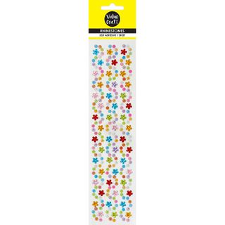 RHINESTONE ADHESIVE FLORAL SWIRLS 1SH