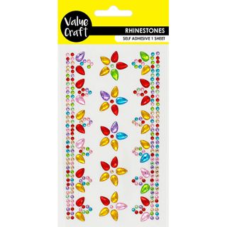 RHINESTONE ADHESIVE LARGE PETALS 1SH
