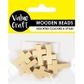 BEAD WOOD CROSS 21MM NATURAL 6PC