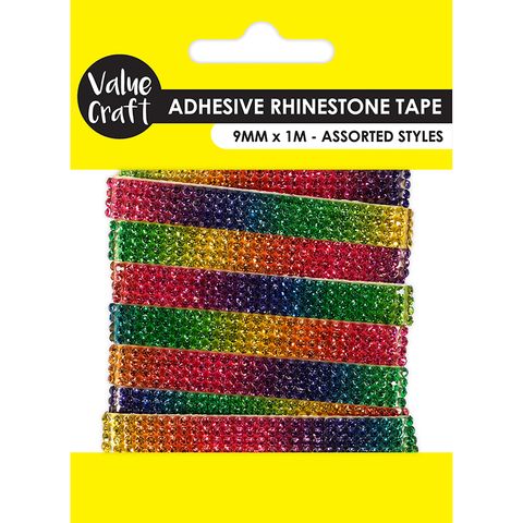 RHINESTONE ADHESIVE TAPE RAINBOW 1M