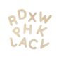 WOOD ALPHABET SHAPES NATURAL 26PC