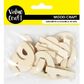 WOOD NUMBER SHAPES NATURAL 20PC