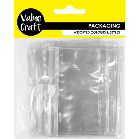 ZIP LOCK CLEAR REUSABLE BAGS 10.5CM 8PC