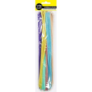 Chenille Sticks 6mm Lolly Mix 60pc