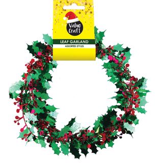 XMAS GARLANDS HOLLY W  BERRIES 3M